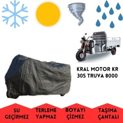 Kral Motor Truva 8000 Kabinli Siperlikli Kasalı Triportör Motor Brandası Su Geçirmez