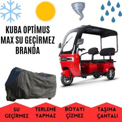 Kuba Optimus Max Kabinli Elektrikli E Car Araç Brandası Su Geçirmez
