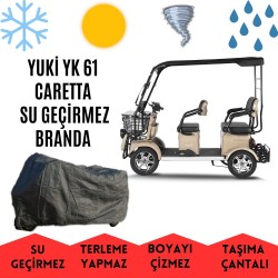Yuki YK61 Caretta Kabinli Elektrikli E Car Araç Brandası Su Geçirmez