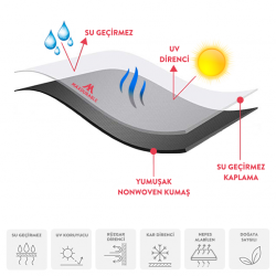Maxdurable Kuba Bluebird Motor Brandası Su Geçirmez Dört Mevsim Motosiklet Örtüsü