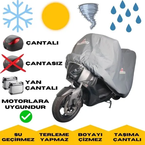 Maxdurable Arora Beatrix Motor Brandası Su Geçirmez Dört Mevsim Motosiklet Örtüsü